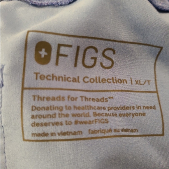 FIGS Scrub pants in ciel blue - Picture 3 of 6